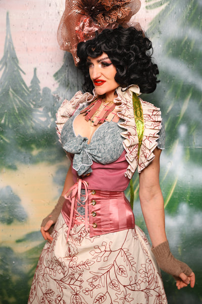 Shoulder Tie On Ruffle In Blushing Hedgerow - Day 9 of 12 Days of Christmas