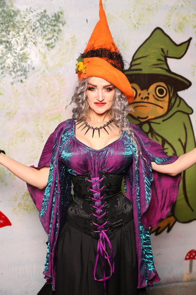Wench Corset in Pitch Black Medallion - Spooky Saturday Part 2