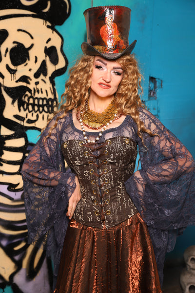 Petite Aurora Corset Written Agreement *includes crossfire straps not shown - The Davy Jones Collection