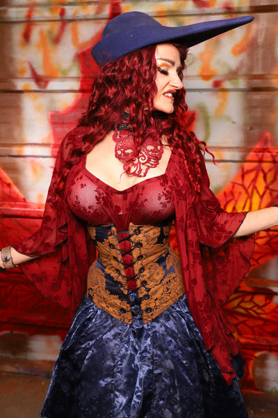 25. Wench Underbust Corset in Midnight Box - The Sensual Solstice Collection