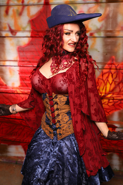 25. Wench Underbust Corset in Midnight Box - The Sensual Solstice Collection