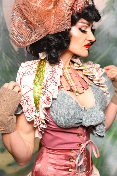 Shoulder Tie On Ruffle In Blushing Hedgerow - Day 9 of 12 Days of Christmas