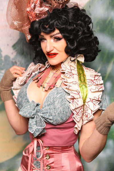 Shoulder Tie On Ruffle In Blushing Hedgerow - Day 9 of 12 Days of Christmas