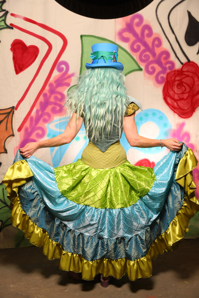 Broomstick Skirt in Chartreuse Spell - The "Twisted Tea Party" Collection