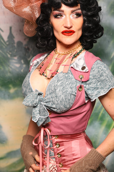 Cropped Dapper Vixen in Pink Velvet - Day 9 of 12 Days of Christmas