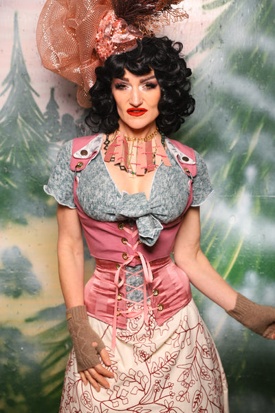 Cropped Dapper Vixen in Pink Velvet - Day 9 of 12 Days of Christmas