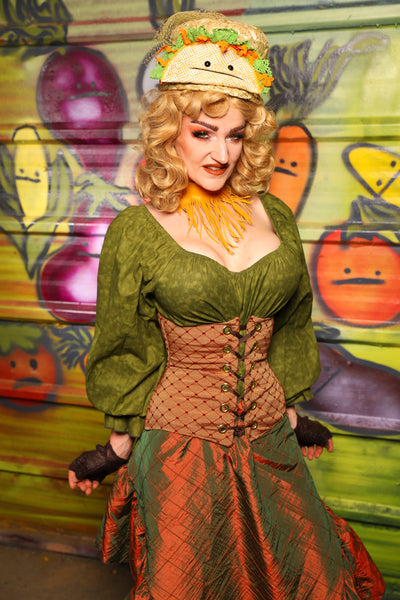 Petite Wench Corset in Spicy Dots -  "Taco Monday! Celebrating 22 Years of Damsel"