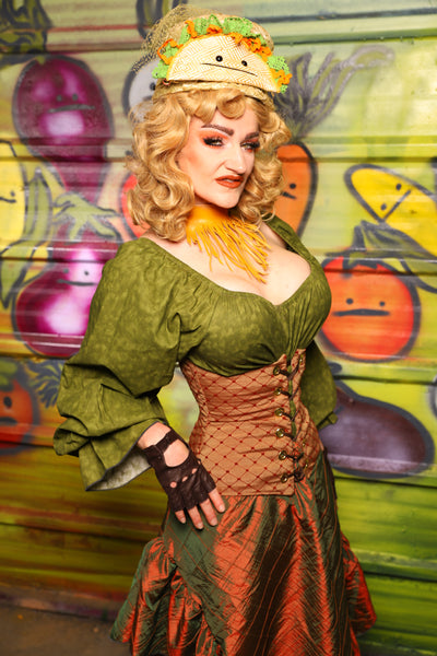 Petite Wench Corset in Spicy Dots -  "Taco Monday! Celebrating 22 Years of Damsel"