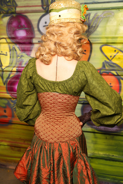 Petite Wench Corset in Spicy Dots -  "Taco Monday! Celebrating 22 Years of Damsel"