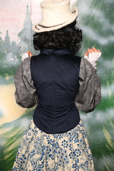 Petite Courtier Corset in Midnight Velvet - Day 1 of 12 Days of Christmas