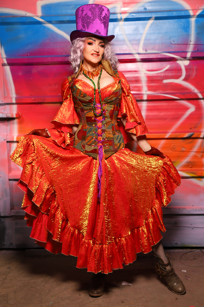 04. Crescent Skirt w/ruffle in "Here Comes the Sun" Shimmer - A Chest Full of Jewels Collection