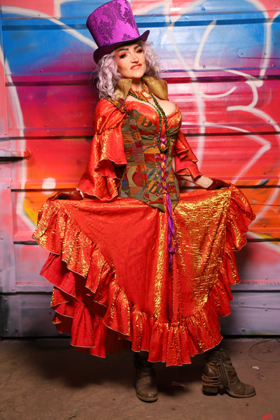 04. Crescent Skirt w/ruffle in "Here Comes the Sun" Shimmer - A Chest Full of Jewels Collection