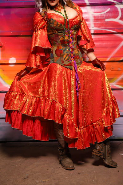 04. Crescent Skirt w/ruffle in "Here Comes the Sun" Shimmer - A Chest Full of Jewels Collection