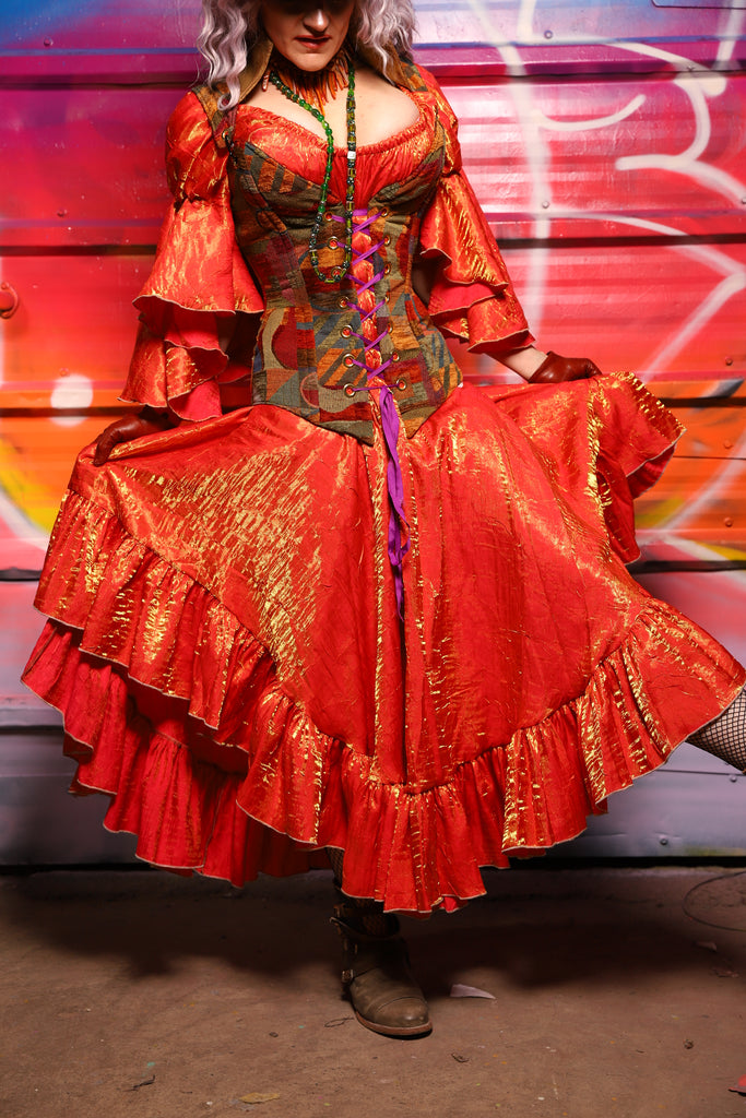 04. Crescent Skirt w/ruffle in "Here Comes the Sun" Shimmer - A Chest Full of Jewels Collection