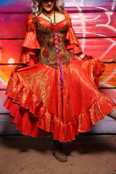 04. Crescent Skirt w/ruffle in "Here Comes the Sun" Shimmer - A Chest Full of Jewels Collection