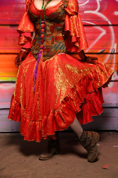 04. Crescent Skirt w/ruffle in "Here Comes the Sun" Shimmer - A Chest Full of Jewels Collection