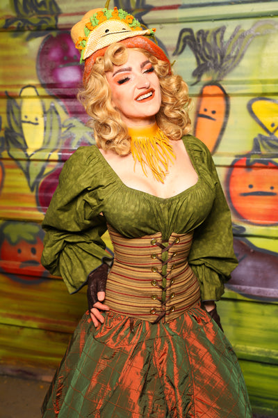 Petite Wench Corset in Fiesta Stripe-  "Taco Monday! Celebrating 22 Years of Damsel"