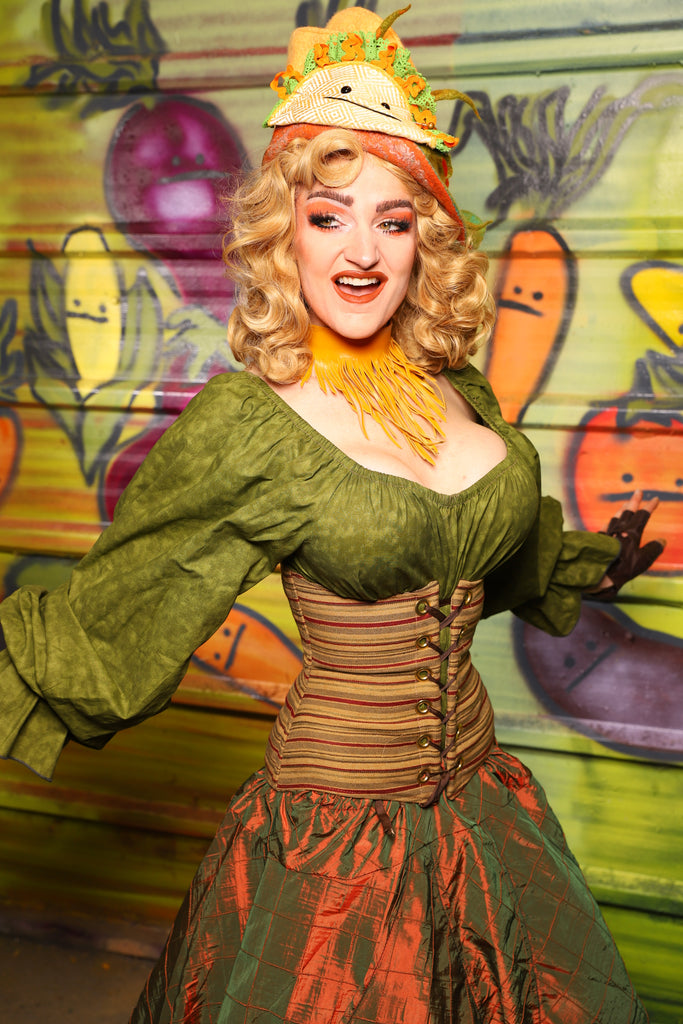 Petite Wench Corset in Fiesta Stripe-  "Taco Monday! Celebrating 22 Years of Damsel"