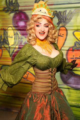 Petite Wench Corset in Fiesta Stripe-  "Taco Monday! Celebrating 22 Years of Damsel"