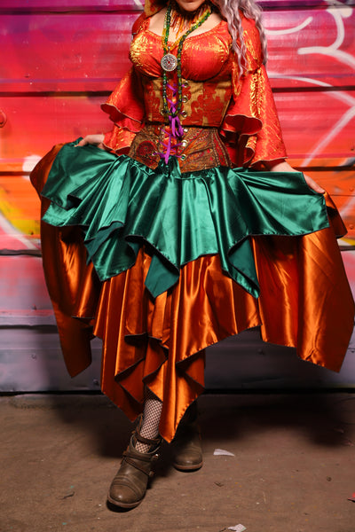22. Mini Fairy Skirt in Jewelwing Satin - A Chest Full of Jewels Collection