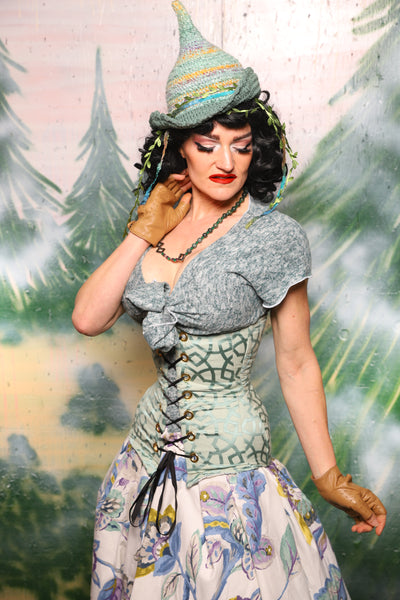 Torian Corset in Spearmint Lattice - Day 6 of 12 Days of Damsel Christmas 2025