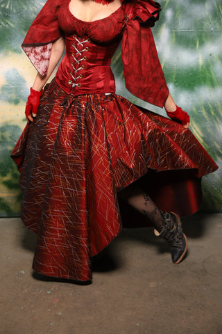 Crescent Skirt in Ruby Stardust - Day 2 of 12 Days of Christmas