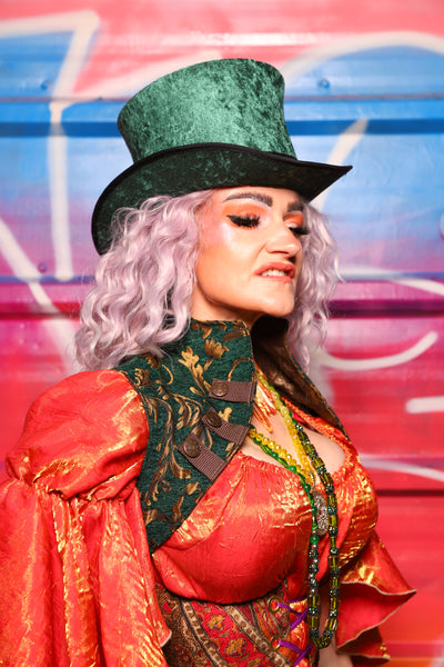 31. Sgt. Pepper Vest in Emerald & Gold Vine - A Chest Full of Jewels Collection