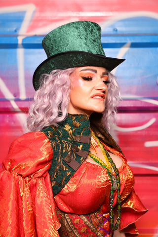 31. Sgt. Pepper Vest in Emerald & Gold Vine - A Chest Full of Jewels Collection