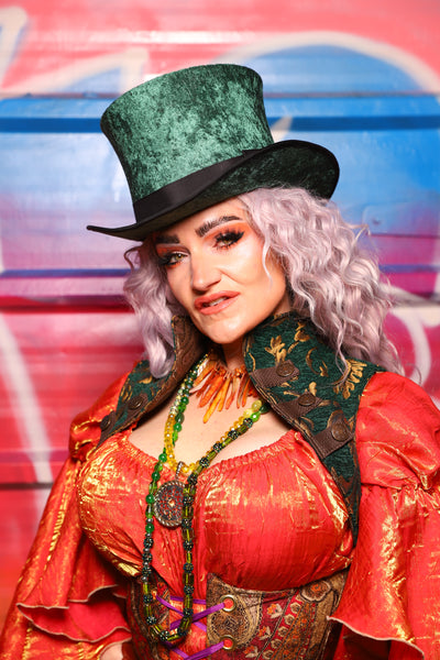 31. Sgt. Pepper Vest in Emerald & Gold Vine - A Chest Full of Jewels Collection