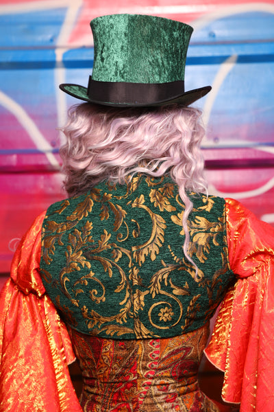 31. Sgt. Pepper Vest in Emerald & Gold Vine - A Chest Full of Jewels Collection