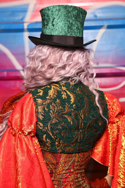 31. Sgt. Pepper Vest in Emerald & Gold Vine - A Chest Full of Jewels Collection