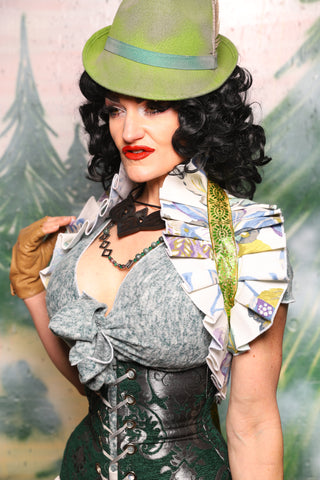 Shoulder Tie On Ruffle in Porcelain Garden - Day 6 of 12 Days of Christmas