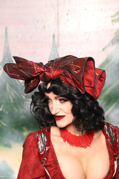 Head Wrap in Ruby Stardust - Day 2 of 12 Days of Christmas