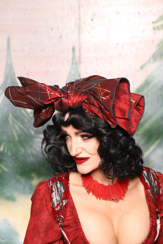 Head Wrap in Ruby Stardust - Day 2 of 12 Days of Christmas