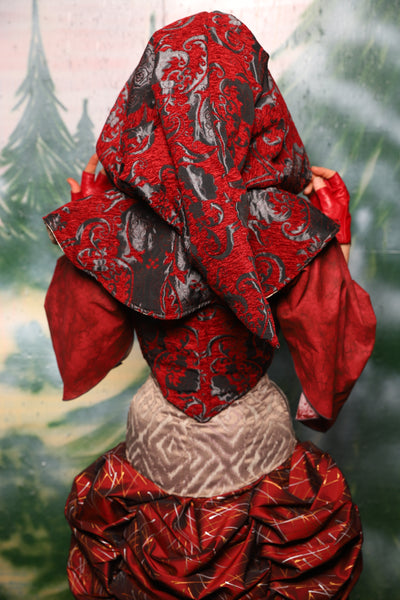 Traveler’s Hood in Crimson & Pewter Medallion - Day 2 of 12 Days of Christmas