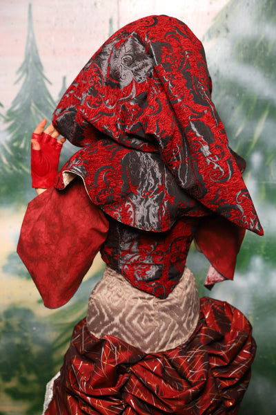 Traveler’s Hood in Crimson & Pewter Medallion - Day 2 of 12 Days of Christmas