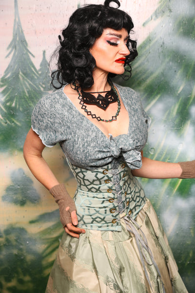 Petite Wench Corset in Spearmint Lattice- Day 6 of 12 Days of Damsel Christmas 2025