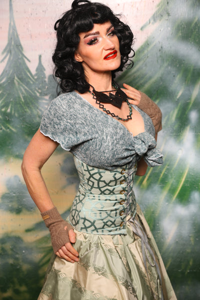 Petite Wench Corset in Spearmint Lattice- Day 6 of 12 Days of Damsel Christmas 2025