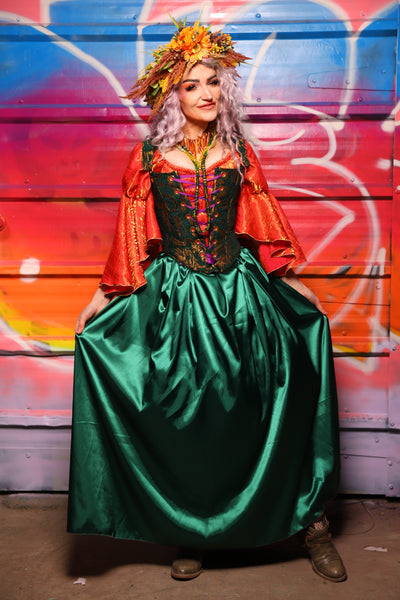 39. Tulip Skirt in Jewelwing Satin - A Chest Full of Jewels Collection
