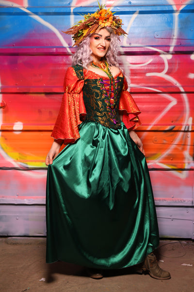 39. Tulip Skirt in Jewelwing Satin - A Chest Full of Jewels Collection