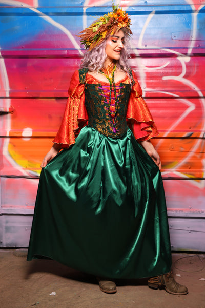 39. Tulip Skirt in Jewelwing Satin - A Chest Full of Jewels Collection