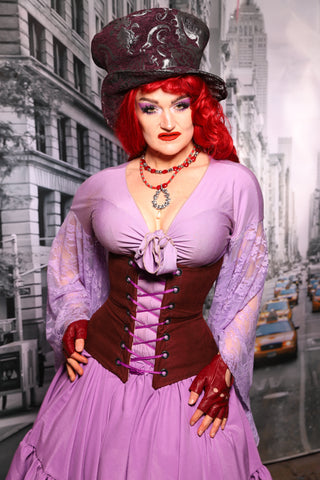 Wench Corset in Burgundy Wine #87 - The "Menis to Sasiete" Collection