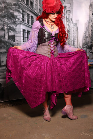 2-Layer Fairy Skirt in Byzantine Violet #03 - The "Menis to Sasiete" Collection