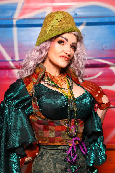 10. Cropped Vixen Underbust Corset in Puppet Theater - A Chest Full of Jewels Collection