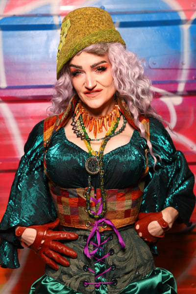 10. Cropped Vixen Underbust Corset in Puppet Theater - A Chest Full of Jewels Collection