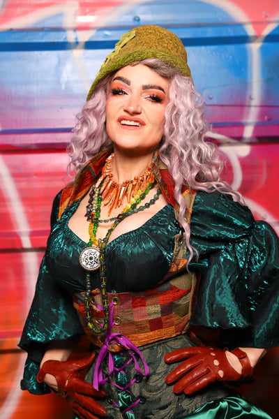 10. Cropped Vixen Underbust Corset in Puppet Theater - A Chest Full of Jewels Collection