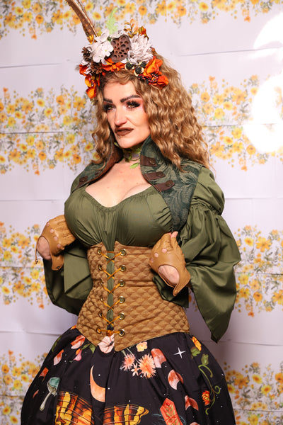 45. Petite Wench Corset In Acorn - The Leave It To Beaver Collection