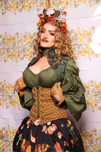 45. Petite Wench Corset In Acorn - The Leave It To Beaver Collection