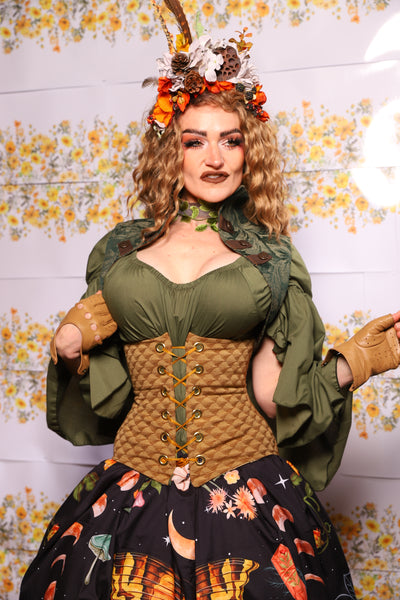 45. Petite Wench Corset In Acorn - The Leave It To Beaver Collection