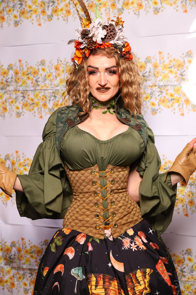 45. Petite Wench Corset In Acorn - The Leave It To Beaver Collection